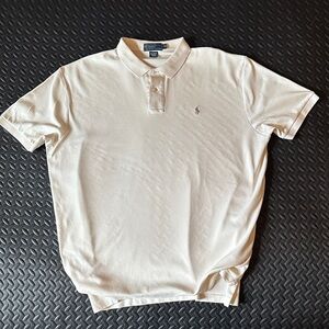 Polo by Ralph Lauren Men's Cream Polo Shirt